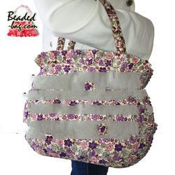 Beaded PERANAKAN Flower Bag - Beaded Batik Handbag