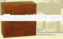 3 drawer kagu jewelry box