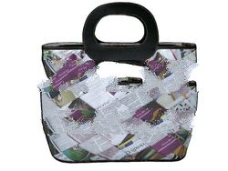 Recycled paper women handbag