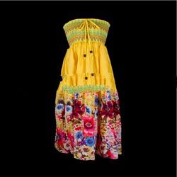 Fashionable 80cm Long Casual Summer Floral Sun Dress