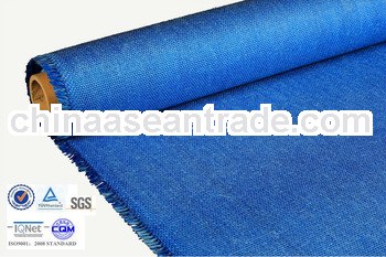 weave locked fire-resistant blue 24 oz acylic coated glass fabric