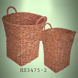 Water hyacinth basket with handle/ Vietnam handcrafted products/ Storage baskets made from natural f