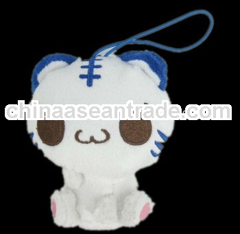 white plush toys plush cat keychain