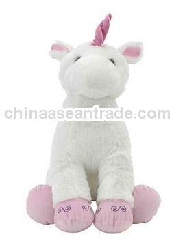 white unicorn plush toy children toy