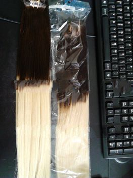 wholesale 2013 New Style Indian Remy Two Tone Color Human Hair Weft/Ombre Color Human Hair weaves