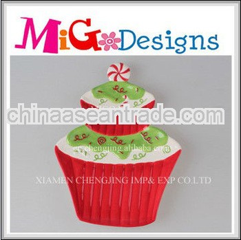 wholesale handmade decor ceramic cupcake plate