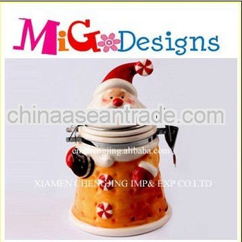 wholesale handpainted Gift christmas ceramic sealed jar