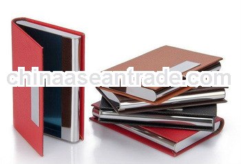 wholesale leather metal ID business name card holder case for promotion gifts