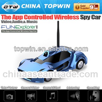 wifi car spy camera WiFi controlled Spy Car with Speaker Music Night Vison and Live Vedio CTW-020