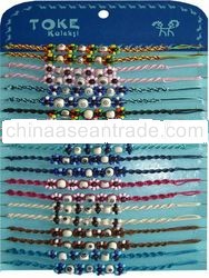 Glkc 36 Cotton Bracelet With Plastic Beads,