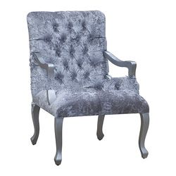 Mahogany French Silver Painted Upholstery