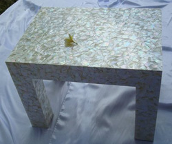 table made from mother of pearl