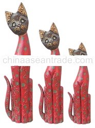 Sitting Cat Wood Carving Set