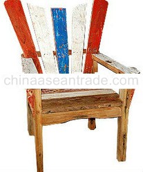 CHAIR MADE OF OLD BOAT WOOD BWC25