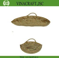 Bamboo waste basket set of two