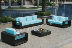 Pvc rattan sofa set