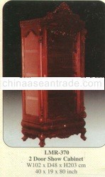 2 Door Show Cabinet Mahogany Indoor Furniture.