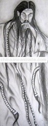Monocrome Pencil drawing on paper 60 x 20 cm