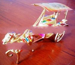 Brass Decorated Horse Cart