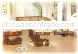 Teak Sofa Set Modern Design Kursi Tamu Kurung Indoor Furniture.