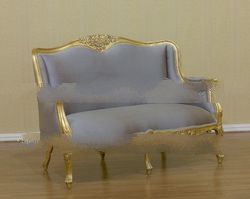 French Reproduction Sofa - Gold Gilt Versailles 2 Seater Settee