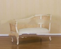 Cream Furniture - 2 Seater Sofa with Rattan