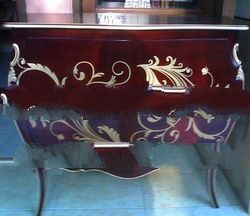 CMD-9022 2 Drawer Gold Painting Antique Commode