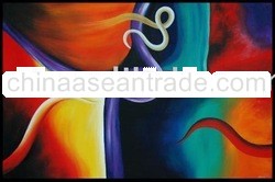 Abstract curve cross painting