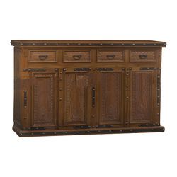 Heavy Carved Simone Buffet with 4 Doors and 4 Drawers