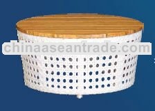 Round Weave Side Table 81Cm "St. Tropez"