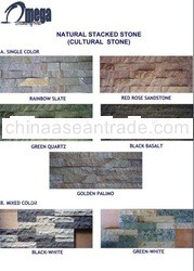  Single or Mixed Color Super Deal Natural Stacked Stone Provide 3D Look