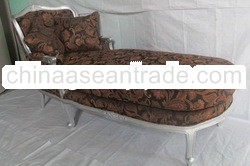 French Mahogany Chaise Lounge Sofa - Antique Furniture