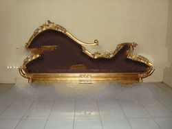 Golden Sofa Love Chair Antique Reproduction Sofa Mahogany Painted Solid Wood Classic Living Room Sof