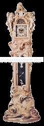 513 Hand Carved Wood Grandfather Clock