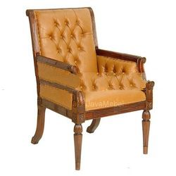 MAHOGANY FURNITURE OF LIBRARY ARM CHAIR BROWN