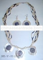 Shell Necklace With Earring Set