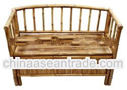 BF-13022 - Bamboo storage - Bamboo Storage Bench with Arms and Hinged Seat