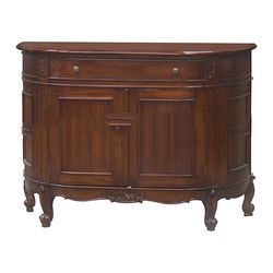 Half Oval Mahogany Buffet with 2 Doors and 1 Drawer