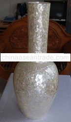 mother of pearl vases art bali