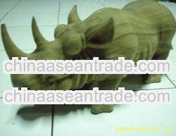 Us Standard Carved Wood Rhino