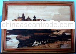 Painting from banana bark