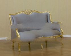 French Reproduction Sofa - Gold Gilt Versailles 2 Seater Settee
