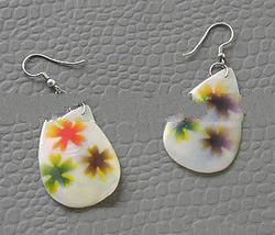 Shell Airbrushed Earrings