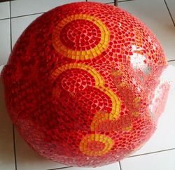 Decorative clear glass balls Orange GB40 (02)