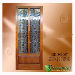 Wooden Door Stained Glass