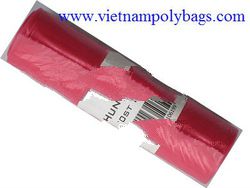 red garbage bag on roll made in 