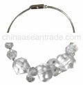 Stainless Steel and Glass Bead Bracelet