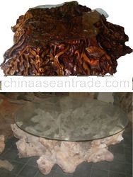 Teak root table