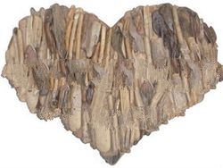 Driftwood heart