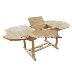 Teak Oval Extending Table for outdoor